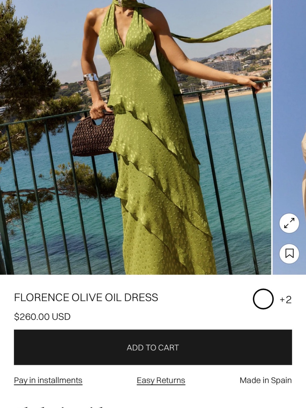Lady Pipa Florence Olive Oil Dress